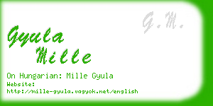 gyula mille business card